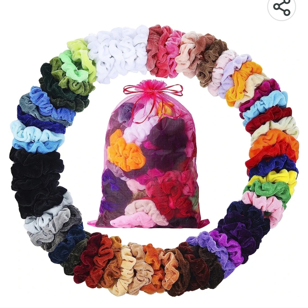 Scrunchies, Hair Accessories for Women and girls, New Without Tags.  Lot of 10.